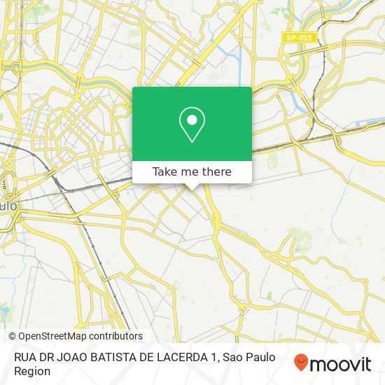 RUA DR JOAO BATISTA DE LACERDA 1 map