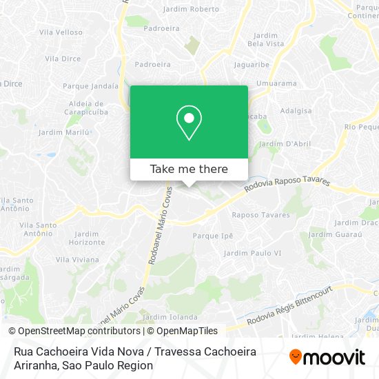 Rua Cachoeira Vida Nova / Travessa Cachoeira Ariranha map