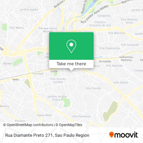 Mapa Rua Diamante Preto 271