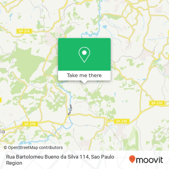 Rua Bartolomeu Bueno da Silva 114 map