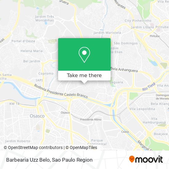 Barbearia Uzz Belo map