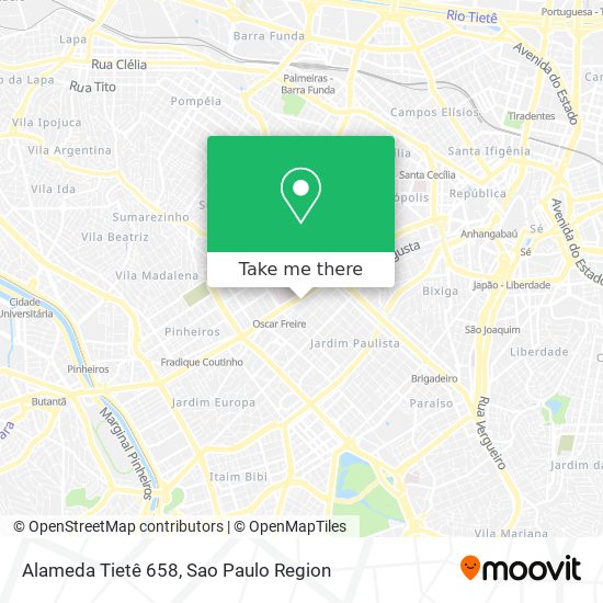 Alameda Tietê 658 map