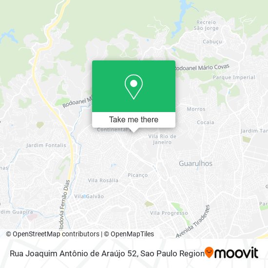 Mapa Rua Joaquim Antônio de Araújo 52