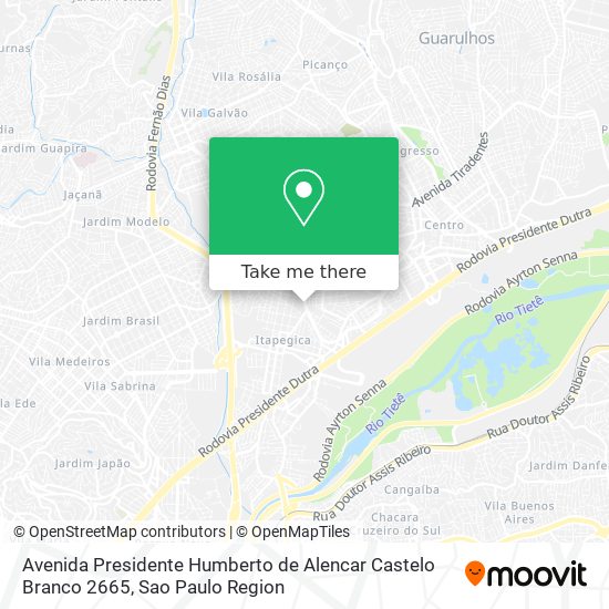 Mapa Avenida Presidente Humberto de Alencar Castelo Branco 2665