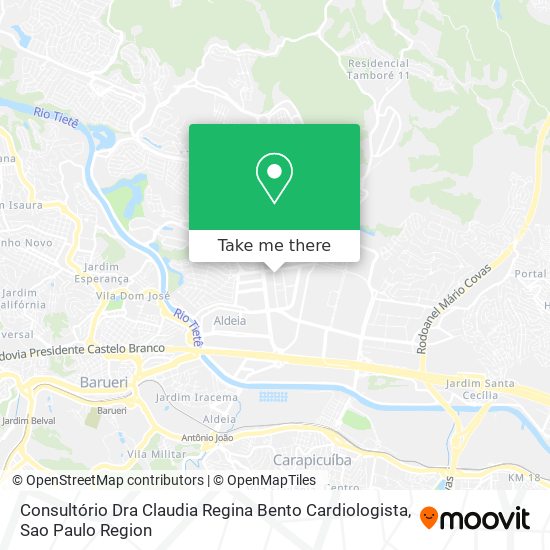 Consultório Dra Claudia Regina Bento Cardiologista map