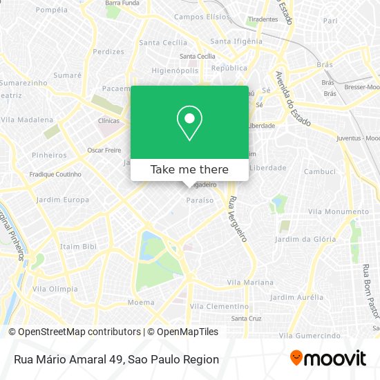 Mapa Rua Mário Amaral 49