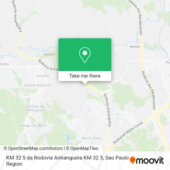 KM 32 5 da Rodovia Anhanguera  KM 32 5 map