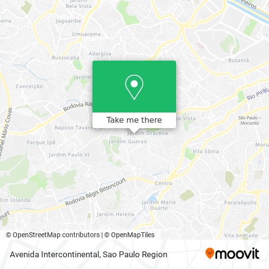 Avenida Intercontinental map