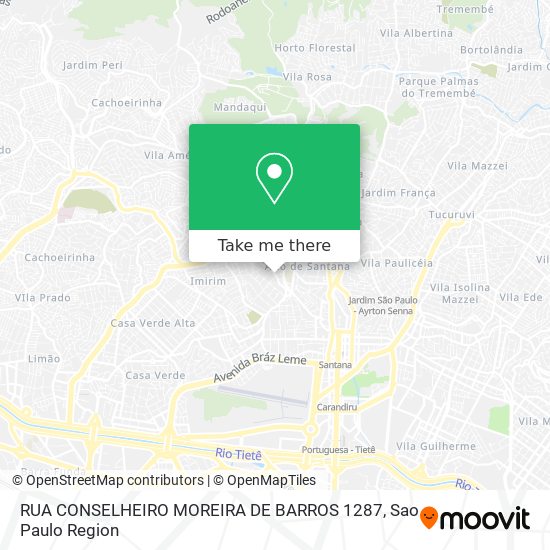 RUA CONSELHEIRO MOREIRA DE BARROS 1287 map