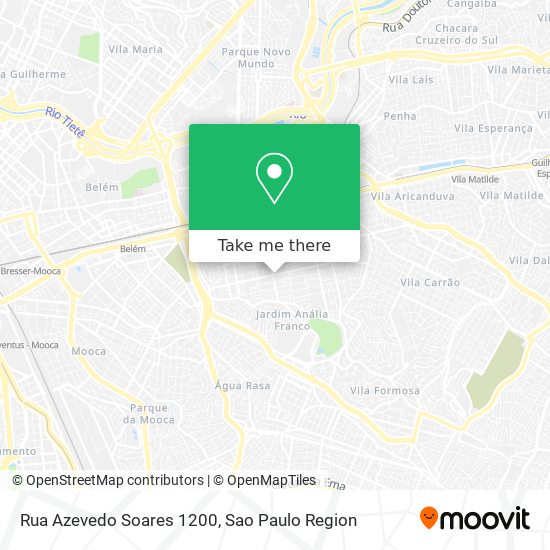 Rua Azevedo Soares 1200 map