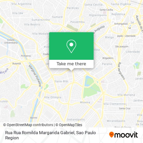 Mapa Rua Rua Romilda Margarida Gabriel