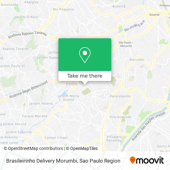 Brasileirinho Delivery Morumbi map