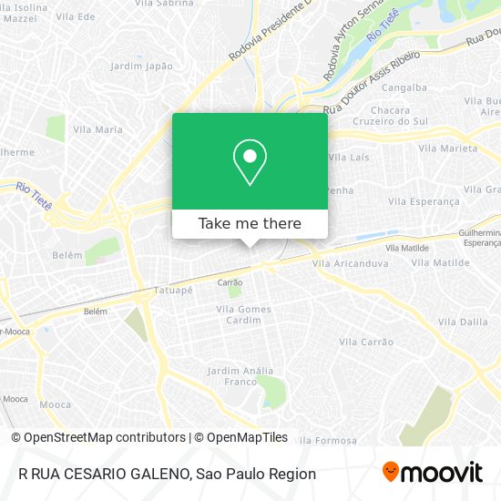 R RUA CESARIO GALENO map