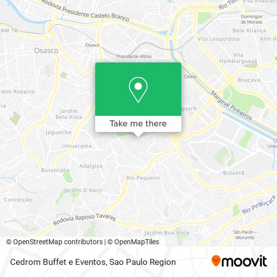 Mapa Cedrom Buffet e Eventos