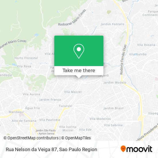 Mapa Rua Nelson da Veiga 87