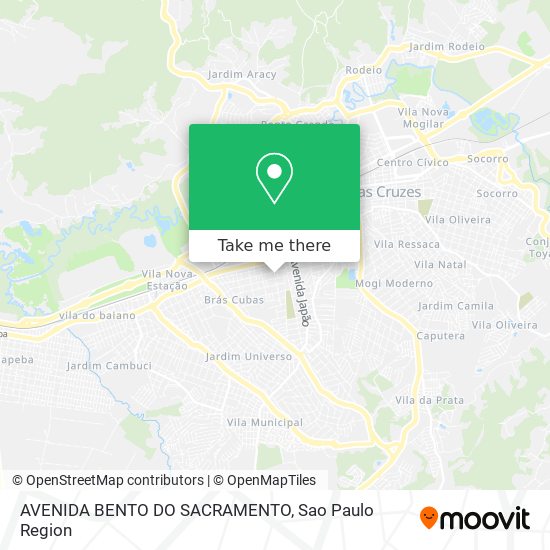 AVENIDA BENTO DO SACRAMENTO map