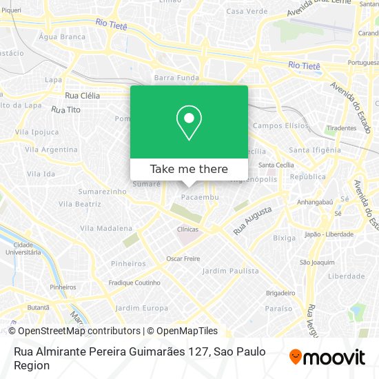 Mapa Rua Almirante Pereira Guimarães 127