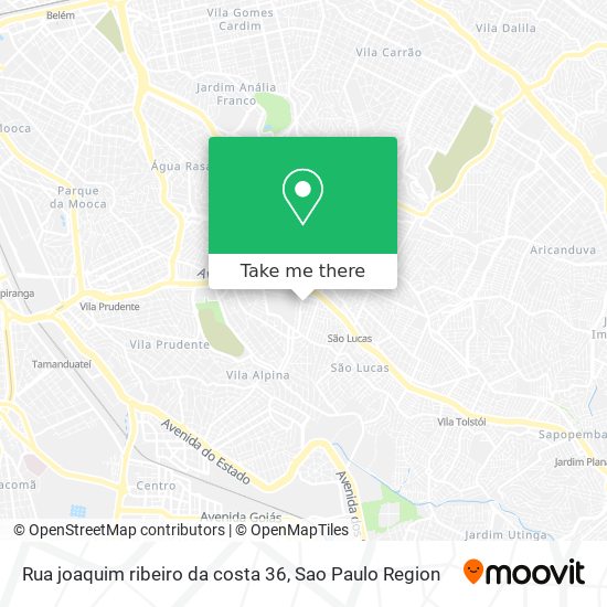 Rua joaquim ribeiro da costa 36 map