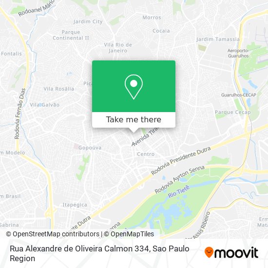 Mapa Rua Alexandre de Oliveira Calmon 334