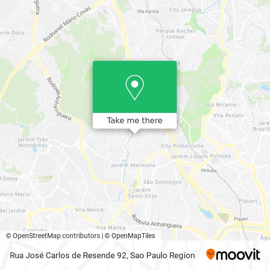 Rua José Carlos de Resende 92 map