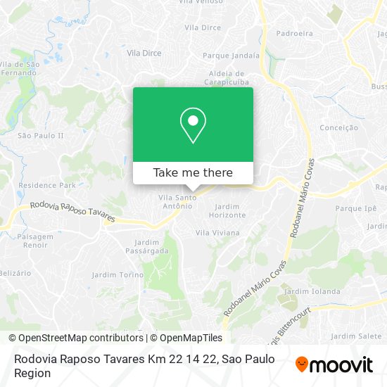 Mapa Rodovia Raposo Tavares  Km 22 14 22