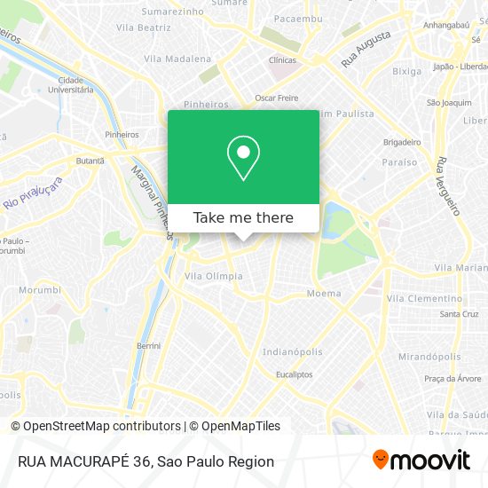 Mapa RUA MACURAPÉ 36