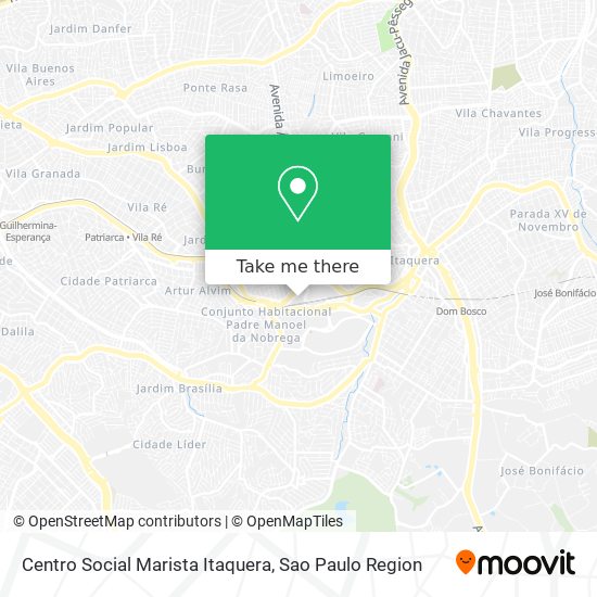 Mapa Centro Social Marista Itaquera