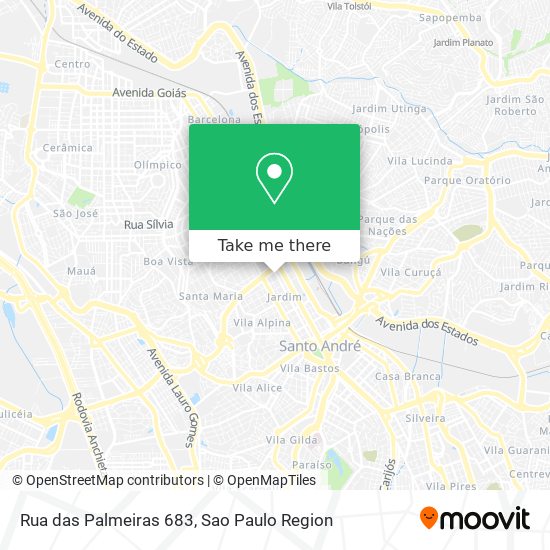 Mapa Rua das Palmeiras 683