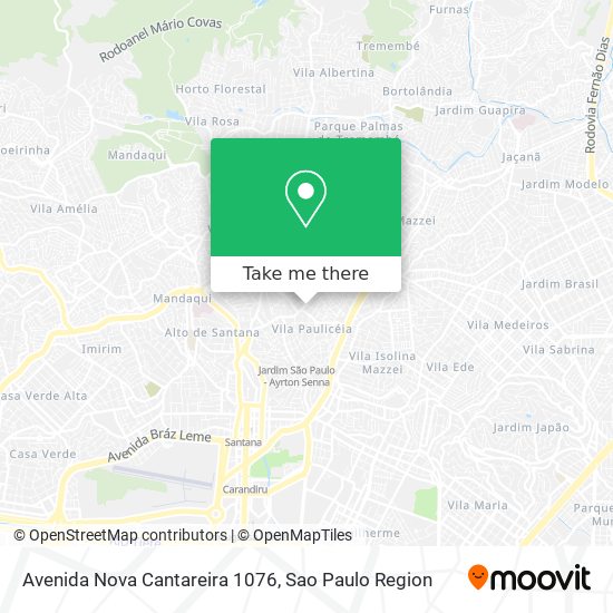 Mapa Avenida Nova Cantareira 1076