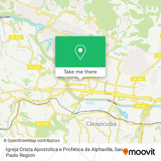 Mapa Igreja Crista Apostolica e Profetica de Alphaville