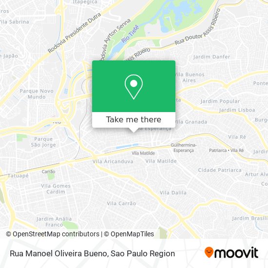 Rua Manoel Oliveira Bueno map