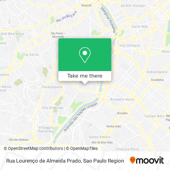 Rua Lourenço de Almeida Prado map