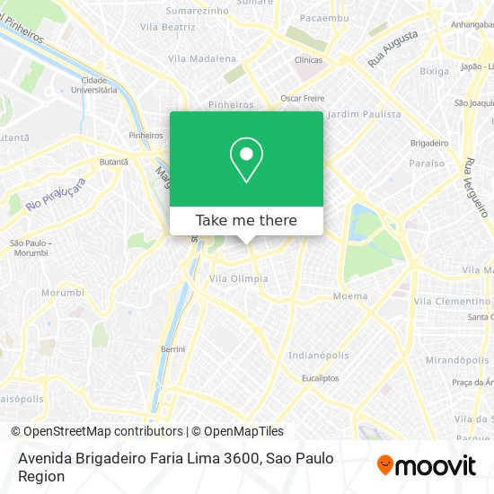 Mapa Avenida Brigadeiro Faria Lima 3600