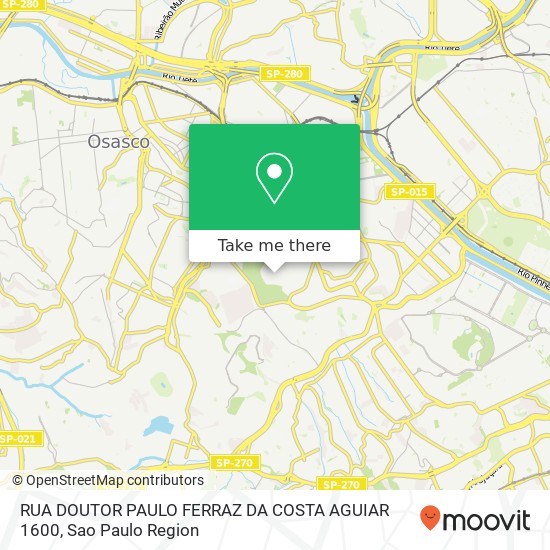 Mapa RUA DOUTOR PAULO FERRAZ DA COSTA AGUIAR 1600