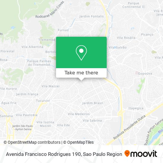 Mapa Avenida Francisco Rodrigues 190