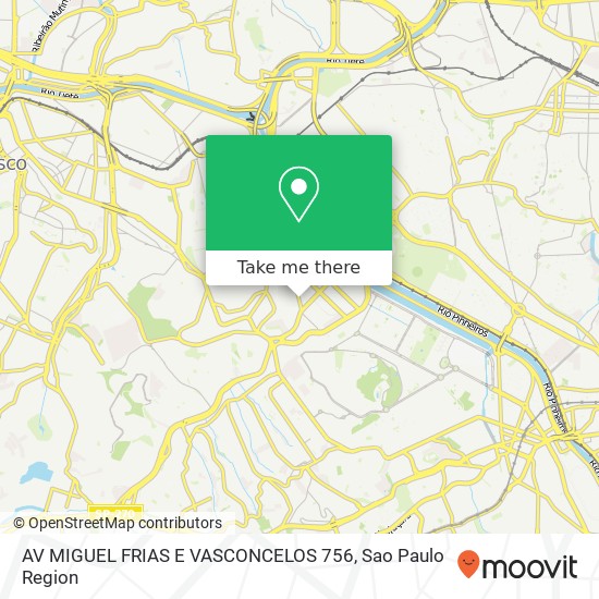 Mapa AV MIGUEL FRIAS E VASCONCELOS 756