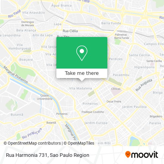 Mapa Rua Harmonia 731