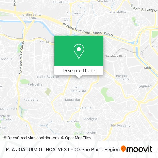 RUA JOAQUIM GONCALVES LEDO map