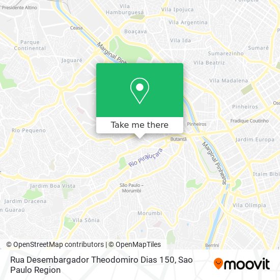 Mapa Rua Desembargador Theodomiro Dias 150