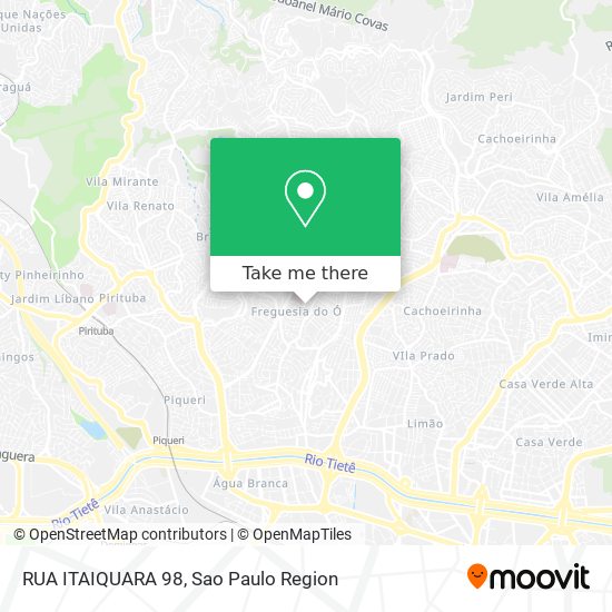 Mapa RUA ITAIQUARA  98