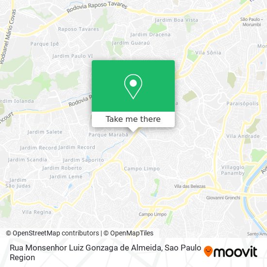 Rua Monsenhor Luiz Gonzaga de Almeida map