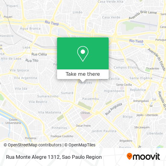 Rua Monte Alegre 1312 map