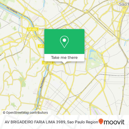 Mapa AV BRIGADEIRO FARIA LIMA 3989