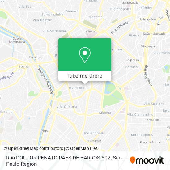 Mapa Rua DOUTOR RENATO PAES DE BARROS 502