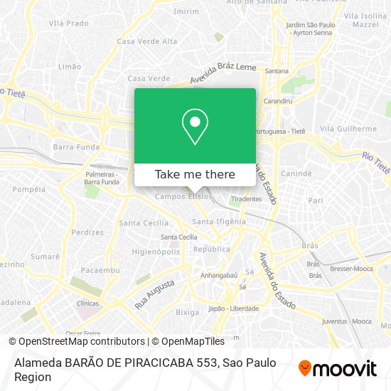 Mapa Alameda BARÃO DE PIRACICABA 553