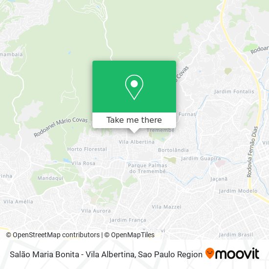 Mapa Salão Maria Bonita - Vila Albertina