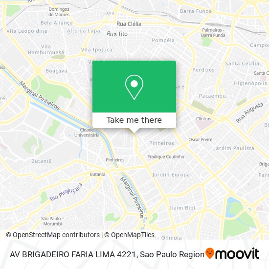 Mapa AV BRIGADEIRO FARIA LIMA 4221