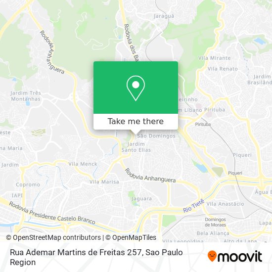 Rua Ademar Martins de Freitas 257 map