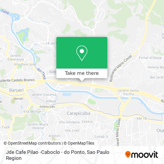 Jde Cafe Pilao -Caboclo - do Ponto map