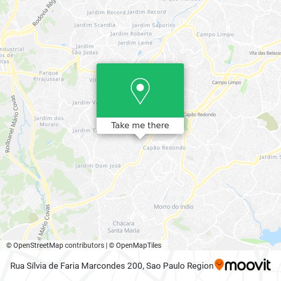 Mapa Rua Sílvia de Faria Marcondes 200